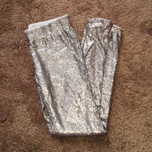 Gold sequin leggings